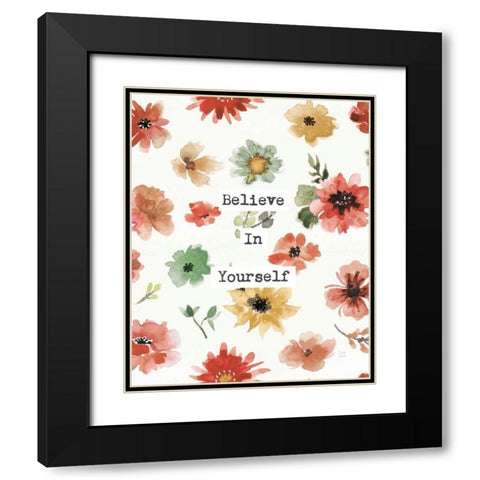 Sweet Southwest Believe Black Modern Wood Framed Art Print with Double Matting by June, Dina