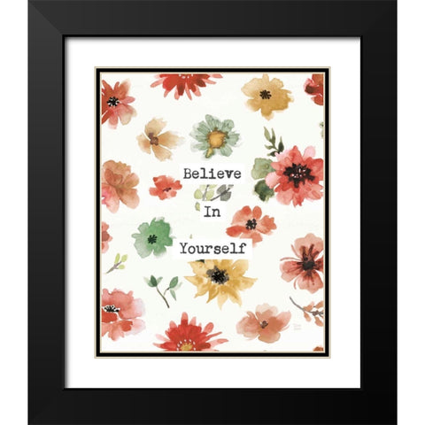 Sweet Southwest Believe Black Modern Wood Framed Art Print with Double Matting by June, Dina