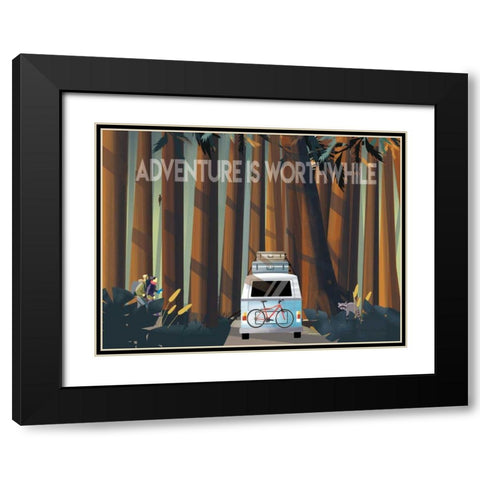 Into the Woods Black Modern Wood Framed Art Print with Double Matting by Escalante, Omar