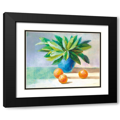 Citrus Still Life Black Modern Wood Framed Art Print with Double Matting by Nai, Danhui