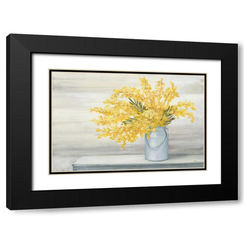 Golden Fall Cuttings Black Modern Wood Framed Art Print with Double Matting by Purinton, Julia