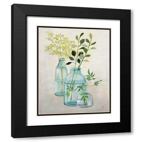 Woodland Greenery II Black Modern Wood Framed Art Print with Double Matting by Purinton, Julia