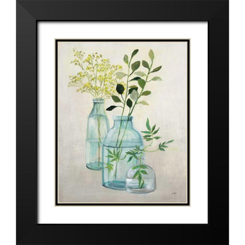 Woodland Greenery II Black Modern Wood Framed Art Print with Double Matting by Purinton, Julia