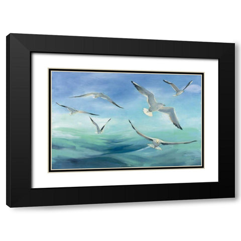 Sea Flight Black Modern Wood Framed Art Print with Double Matting by Purinton, Julia