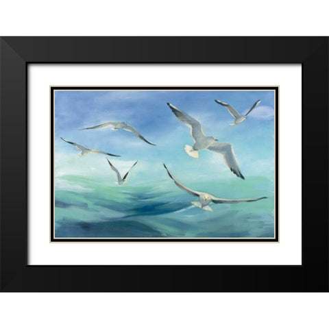 Sea Flight Black Modern Wood Framed Art Print with Double Matting by Purinton, Julia