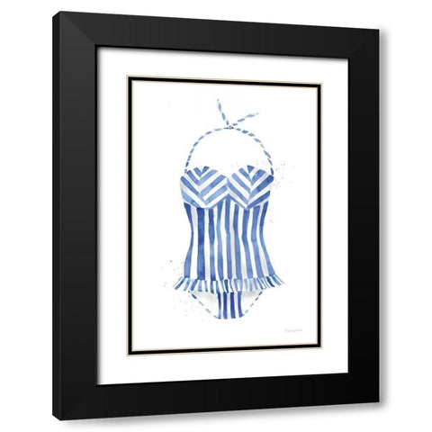 Vintage Swimwear I Black Modern Wood Framed Art Print with Double Matting by Charro, Mercedes Lopez