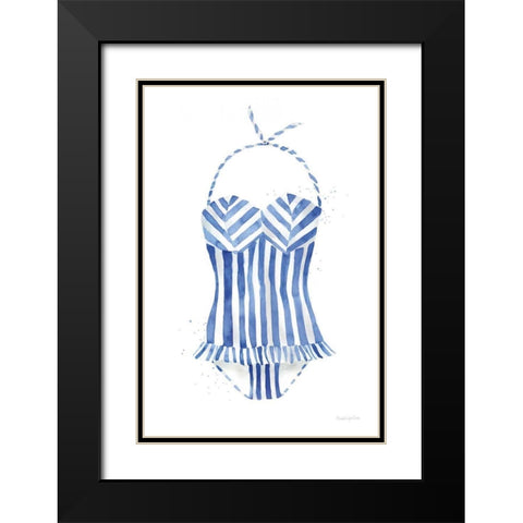 Vintage Swimwear I Black Modern Wood Framed Art Print with Double Matting by Charro, Mercedes Lopez