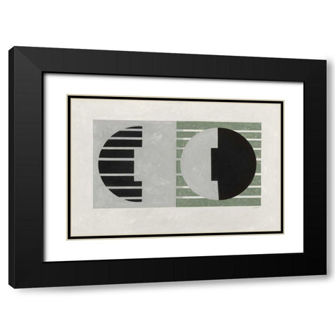 Latitude Sage Black Modern Wood Framed Art Print with Double Matting by Schick, Mike