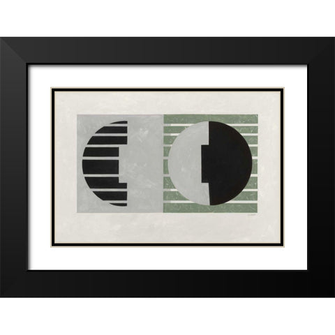 Latitude Sage Black Modern Wood Framed Art Print with Double Matting by Schick, Mike