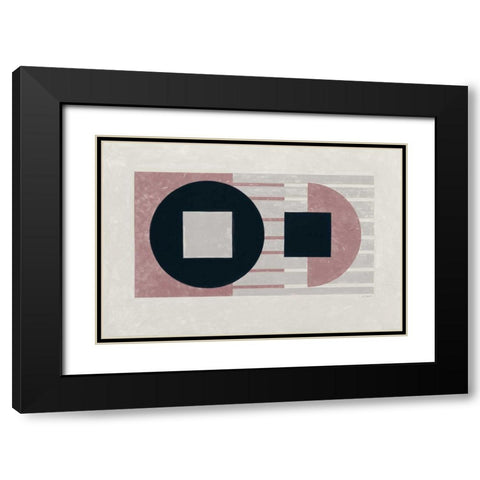 Laterally Speaking Mauve Black Modern Wood Framed Art Print with Double Matting by Schick, Mike