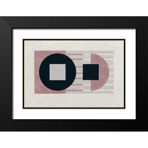 Laterally Speaking Mauve Black Modern Wood Framed Art Print with Double Matting by Schick, Mike