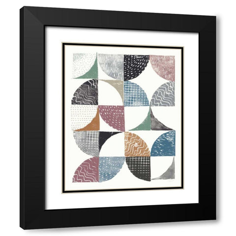 Colorful Night Sky II Black Modern Wood Framed Art Print with Double Matting by Prahl, Courtney