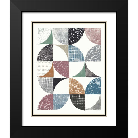 Colorful Night Sky II Black Modern Wood Framed Art Print with Double Matting by Prahl, Courtney