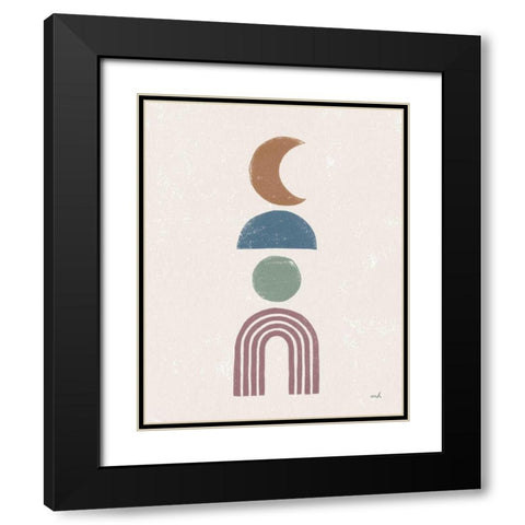 Minimalist Boho I Dark Black Modern Wood Framed Art Print with Double Matting by Hershey, Moira