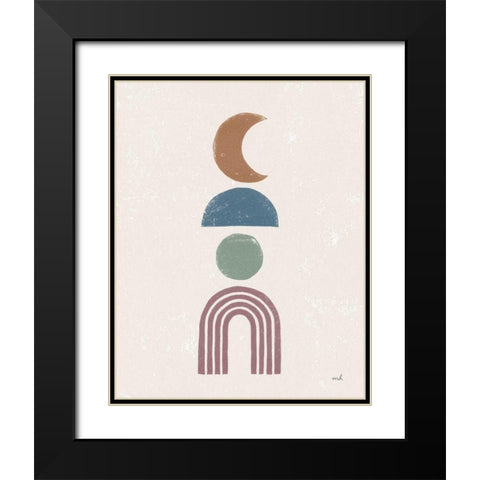 Minimalist Boho I Dark Black Modern Wood Framed Art Print with Double Matting by Hershey, Moira
