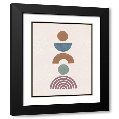 Minimalist Boho II Dark Black Modern Wood Framed Art Print with Double Matting by Hershey, Moira