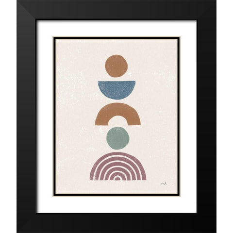 Minimalist Boho II Dark Black Modern Wood Framed Art Print with Double Matting by Hershey, Moira