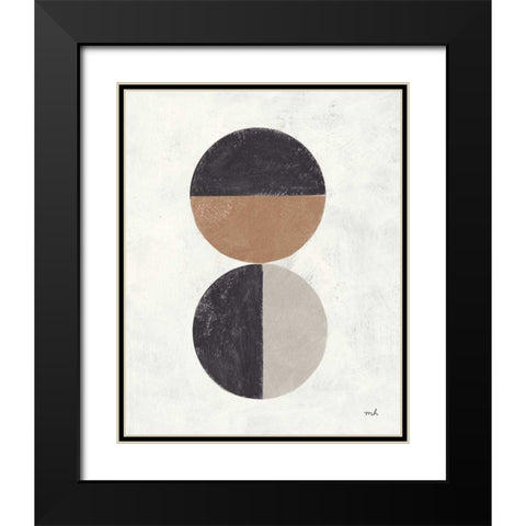 Orbs II Neutral Black Modern Wood Framed Art Print with Double Matting by Hershey, Moira