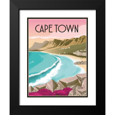 Cape Town South Africa Black Modern Wood Framed Art Print with Double Matting by Escalante, Omar