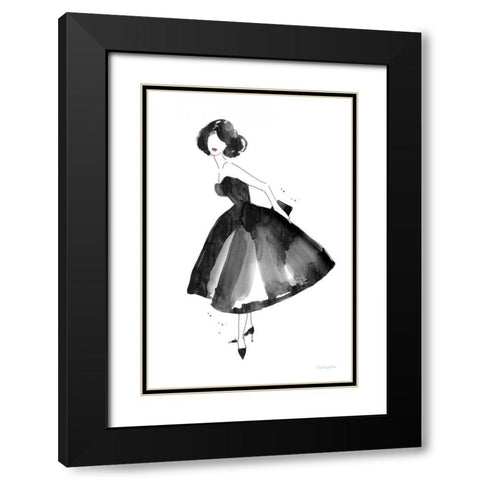 Fashion Debutante Black Modern Wood Framed Art Print with Double Matting by Charro, Mercedes Lopez