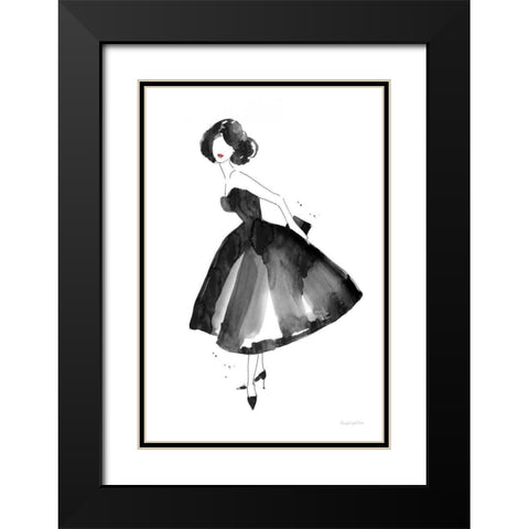 Fashion Debutante Black Modern Wood Framed Art Print with Double Matting by Charro, Mercedes Lopez