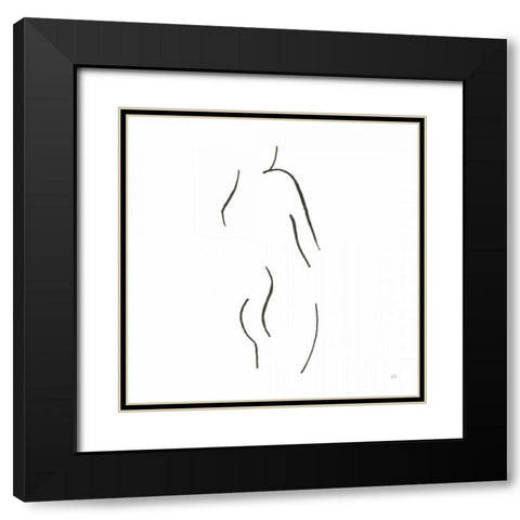 Cheeky I Black Modern Wood Framed Art Print with Double Matting by Paschke, Chris