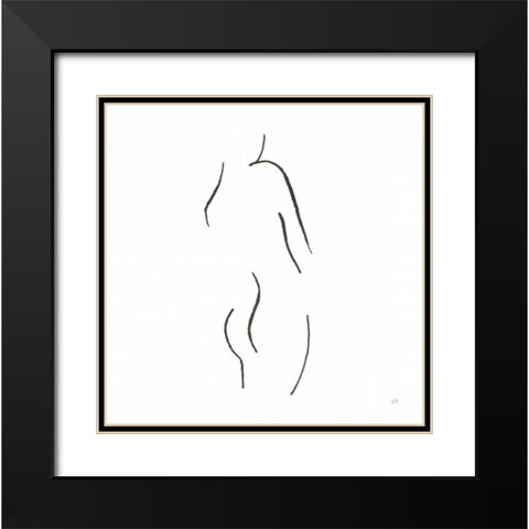 Cheeky I Black Modern Wood Framed Art Print with Double Matting by Paschke, Chris