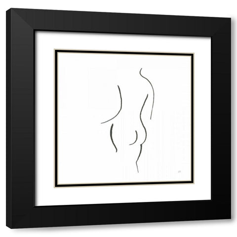 Cheeky II Black Modern Wood Framed Art Print with Double Matting by Paschke, Chris