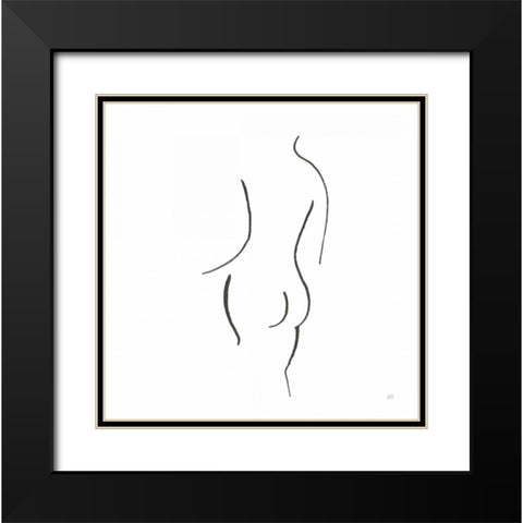 Cheeky II Black Modern Wood Framed Art Print with Double Matting by Paschke, Chris