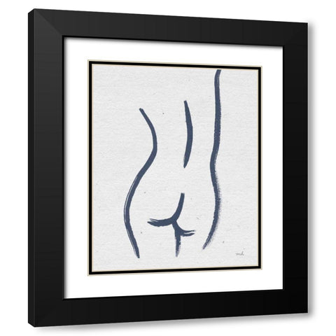 Line Figures V Black Modern Wood Framed Art Print with Double Matting by Hershey, Moira