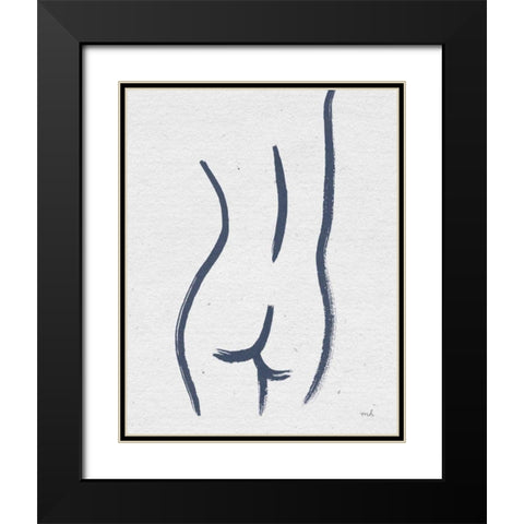 Line Figures V Black Modern Wood Framed Art Print with Double Matting by Hershey, Moira