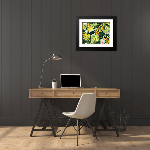 Eucalyptus Mint I Black Modern Wood Framed Art Print with Double Matting by Gallagher, Megan