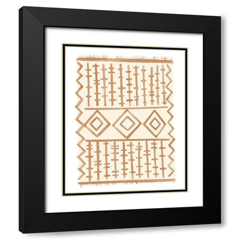 Brown Berber Rug III Black Modern Wood Framed Art Print with Double Matting by Panganiban, Karyn