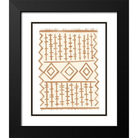 Brown Berber Rug III Black Modern Wood Framed Art Print with Double Matting by Panganiban, Karyn