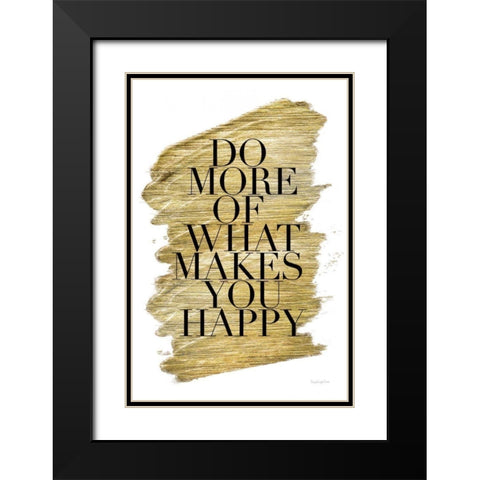 Gilded Life II White Black Modern Wood Framed Art Print with Double Matting by Charro, Mercedes Lopez
