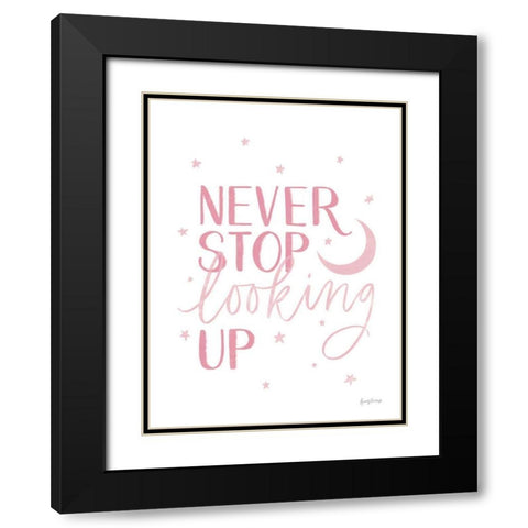 Little Child I Pink Black Modern Wood Framed Art Print with Double Matting by Thorns, Becky