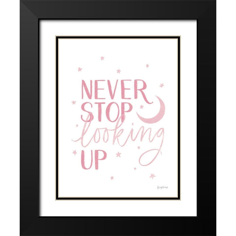 Little Child I Pink Black Modern Wood Framed Art Print with Double Matting by Thorns, Becky