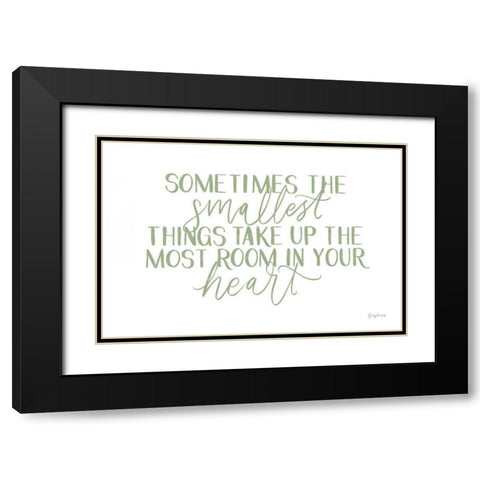 Little Child II Sage Black Modern Wood Framed Art Print with Double Matting by Thorns, Becky