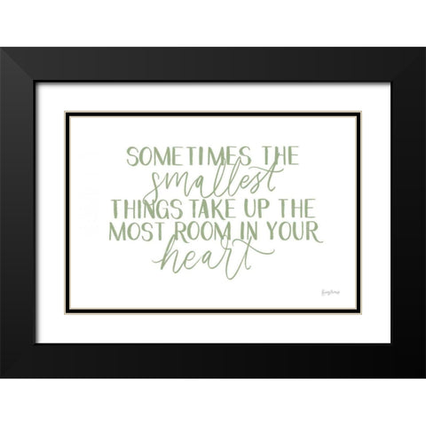 Little Child II Sage Black Modern Wood Framed Art Print with Double Matting by Thorns, Becky