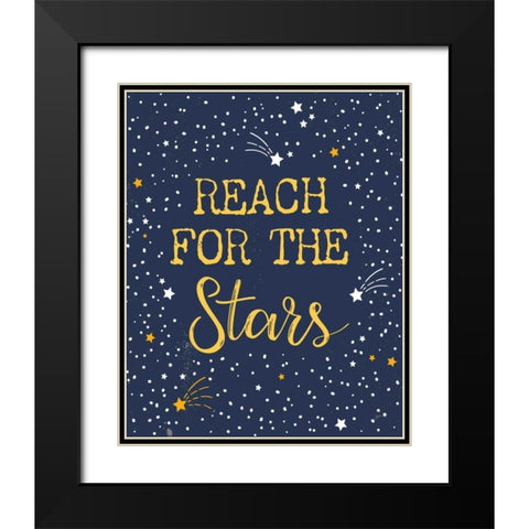 Reach for the Stars Black Modern Wood Framed Art Print with Double Matting by Panganiban, Karyn