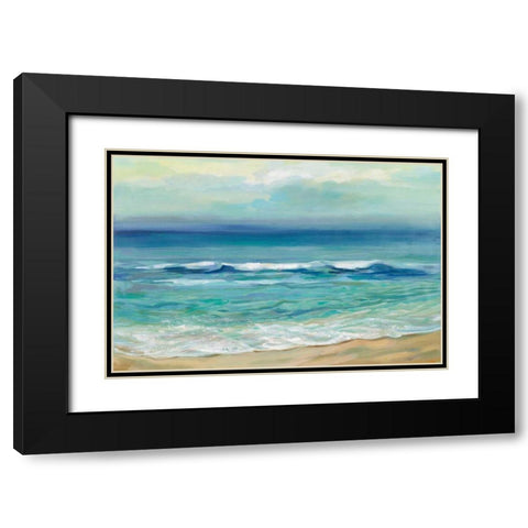 Seaside Sunrise Black Modern Wood Framed Art Print with Double Matting by Vassileva, Silvia
