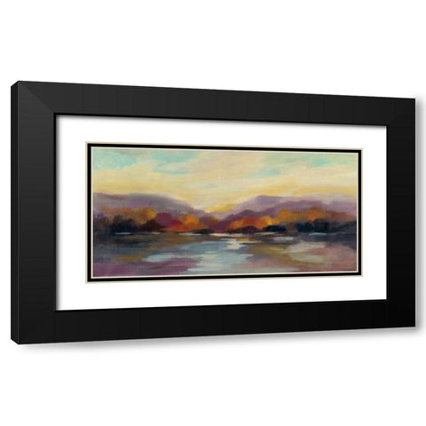 Fall Sunset Black Modern Wood Framed Art Print with Double Matting by Vassileva, Silvia