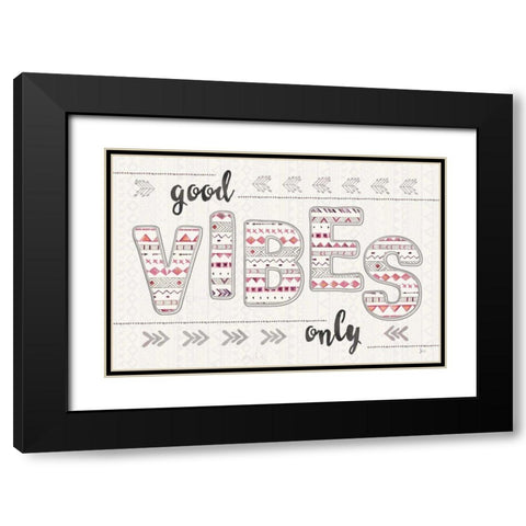 Boho Quotes III Pink Gray Black Modern Wood Framed Art Print with Double Matting by Aiken, Jess