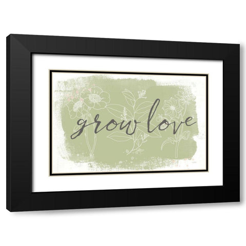 Organic Lines V Black Modern Wood Framed Art Print with Double Matting by Pertiet, Katie