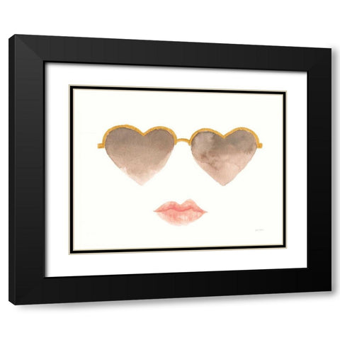 Boss Babe Sunglasses Black Modern Wood Framed Art Print with Double Matting by Jackson, Jenaya