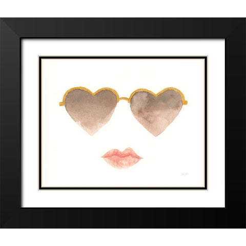 Boss Babe Sunglasses Black Modern Wood Framed Art Print with Double Matting by Jackson, Jenaya