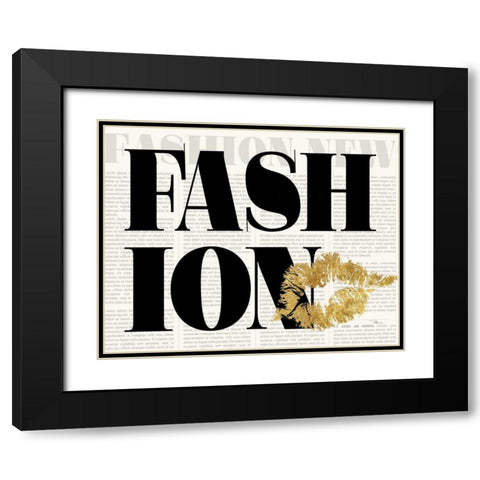 Fashion Sense II BW Black Modern Wood Framed Art Print with Double Matting by Pela Studio
