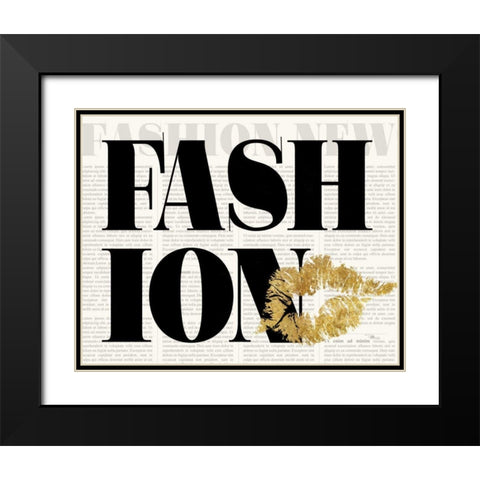 Fashion Sense II BW Black Modern Wood Framed Art Print with Double Matting by Pela Studio
