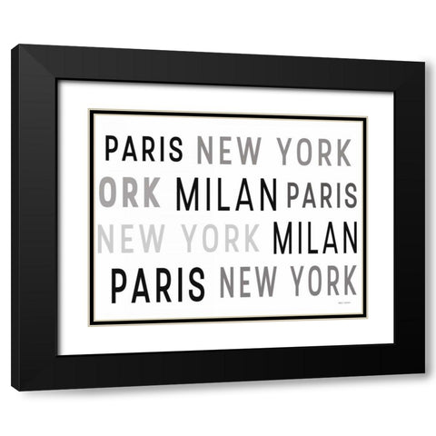 Forever Fashion Pattern IV Dark Crop Black Modern Wood Framed Art Print with Double Matting by Fabiano, Marco