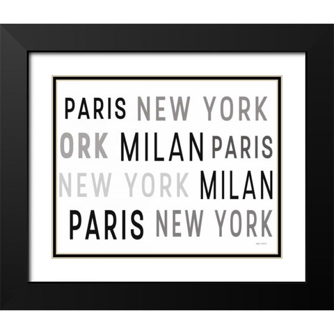 Forever Fashion Pattern IV Dark Crop Black Modern Wood Framed Art Print with Double Matting by Fabiano, Marco